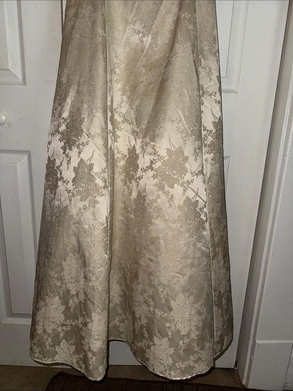 Scott McClintock Ivory/Gold Floral A-Line Wedding Dress - Picture 5 of 6
